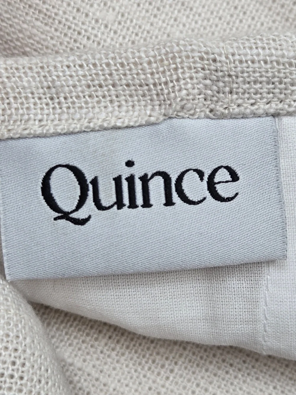 NWT QUINCE Set Of 2 48x108 Heavyweight European Linen Curtains Sand 0142